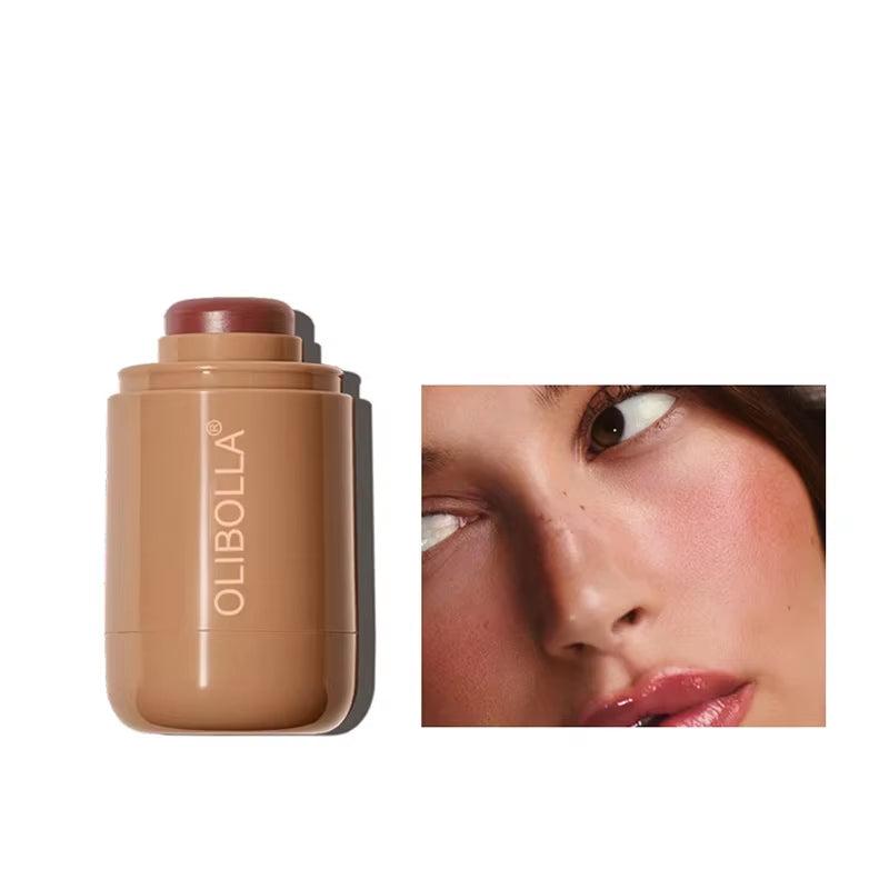 Magic Blush Stick 3-In-1 Cheek Lip Tinted Moistured Blush Stick Silky Brighten Blush Cream Blusher Cosmetics Tubes Matte Contour