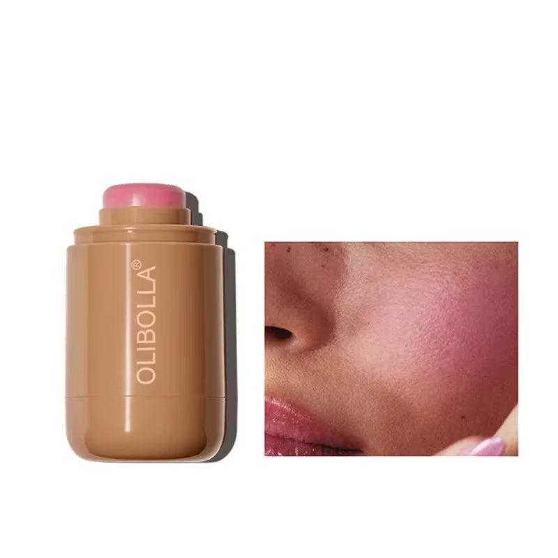 Magic Blush Stick 3-In-1 Cheek Lip Tinted Moistured Blush Stick Silky Brighten Blush Cream Blusher Cosmetics Tubes Matte Contour