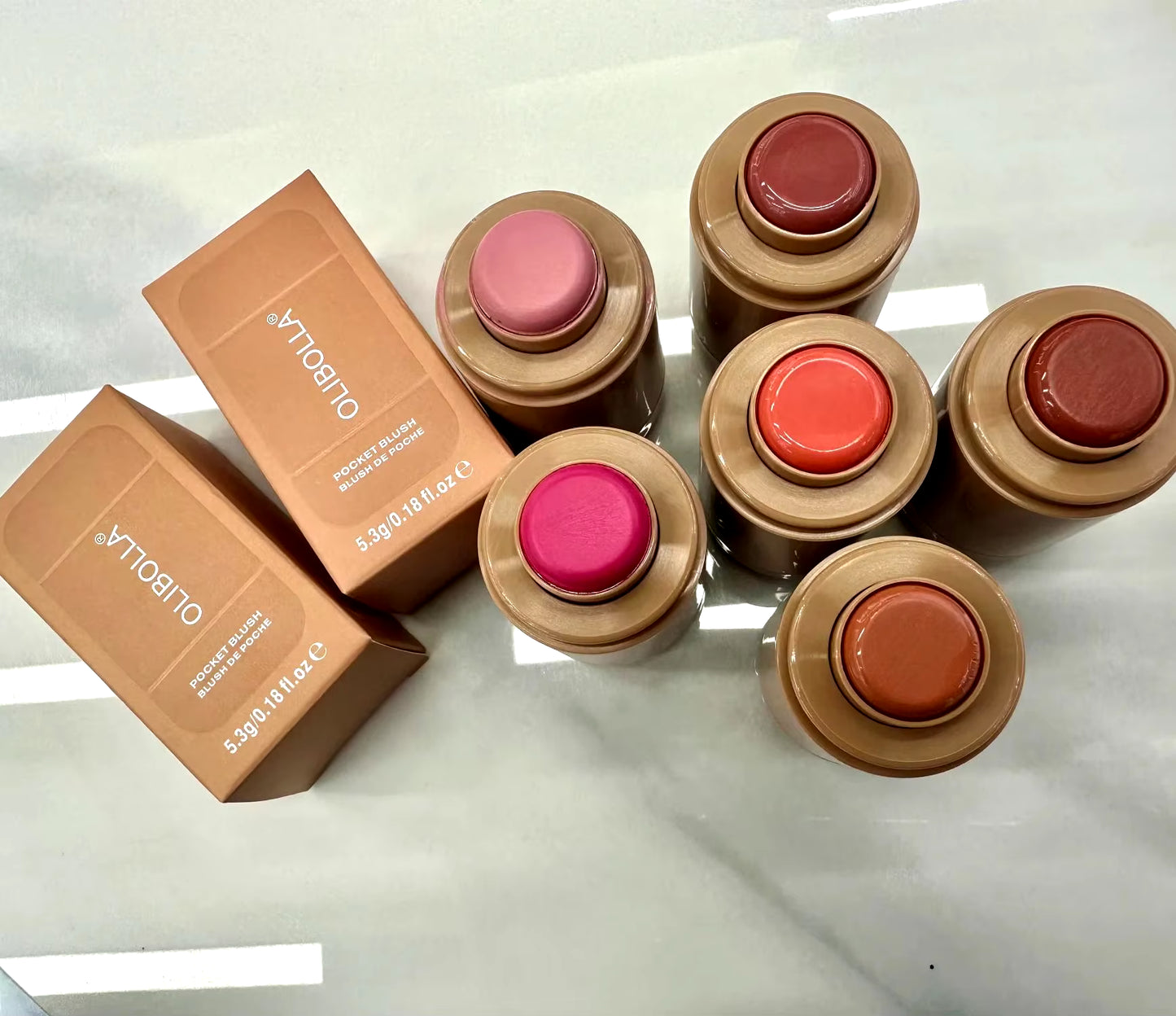 Magic Blush Stick 3-In-1 Cheek Lip Tinted Moistured Blush Stick Silky Brighten Blush Cream Blusher Cosmetics Tubes Matte Contour