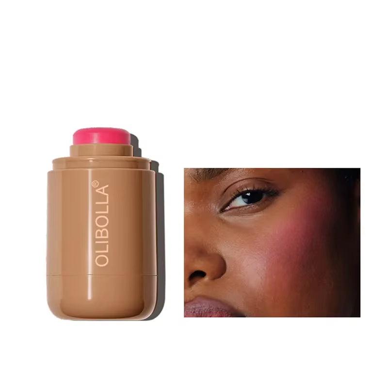Magic Blush Stick 3-In-1 Cheek Lip Tinted Moistured Blush Stick Silky Brighten Blush Cream Blusher Cosmetics Tubes Matte Contour