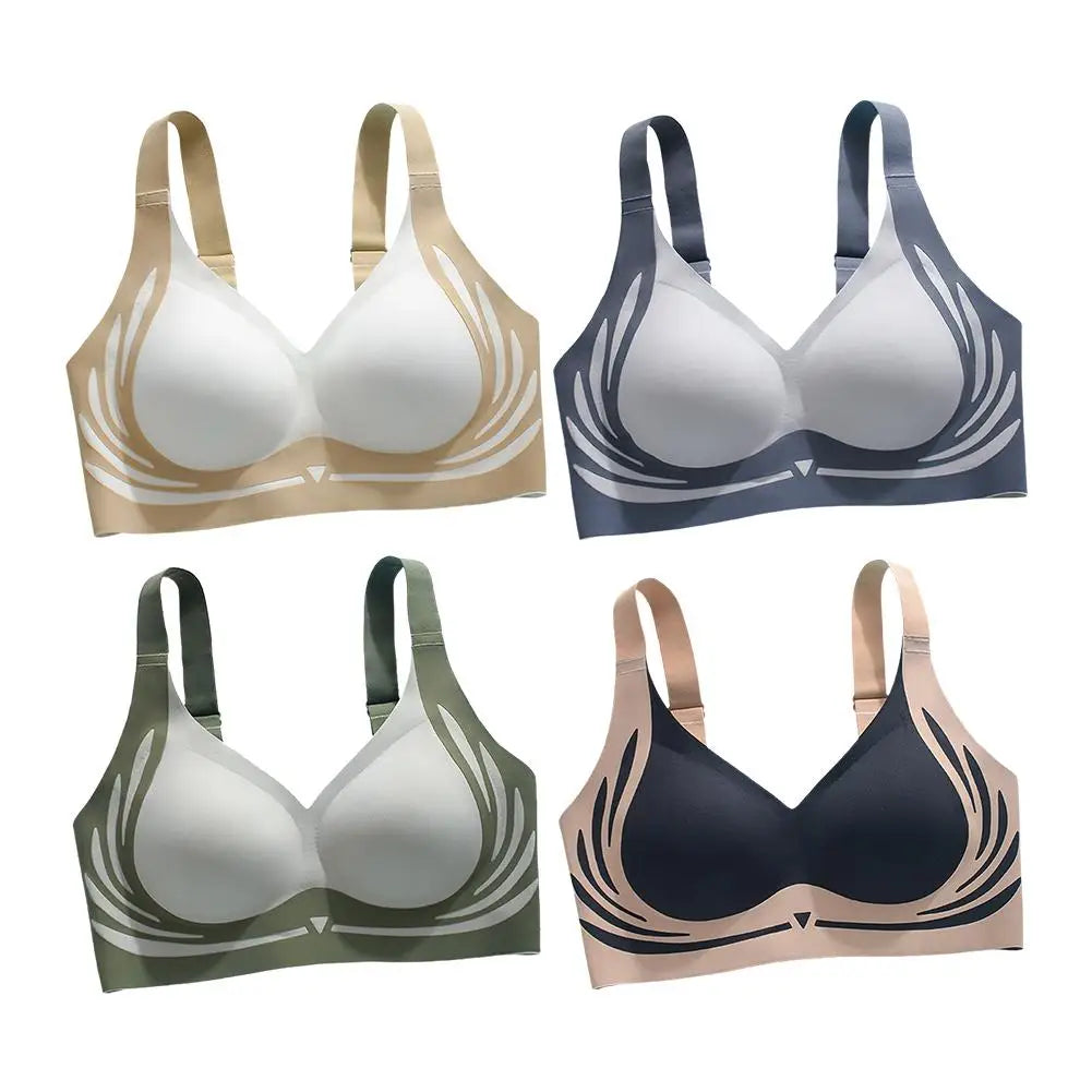 New Soft Sexy Underwear Women Bra Wireless Gathered Comfort V Brassiere Push up Lingerie Bralette for Women Seamleass Bras