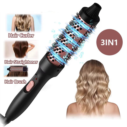 32Mm Heated Ceramic Curling Brush Thermal round Hair Styler for Voluminous Waves and Curls Professional Salon Home Styling Tool