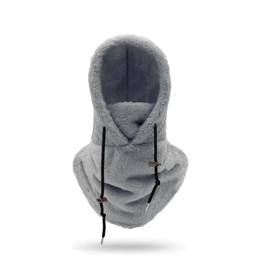 High Quality Arctic Velvet Sherpa Hood Ski Mask Adjustable 3 in 1 Warm Hood Warm Tool Thicken Neck Warm Hooded Men Women