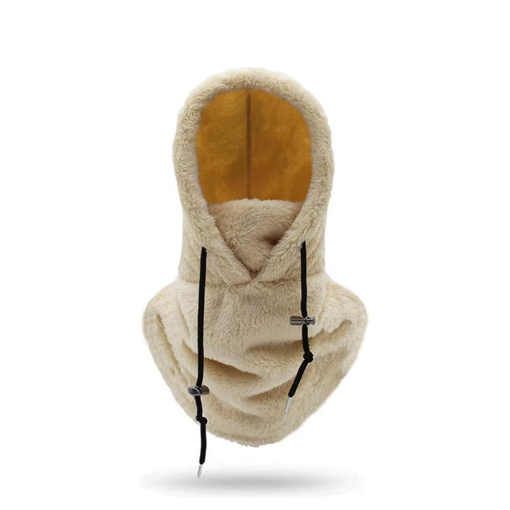 High Quality Arctic Velvet Sherpa Hood Ski Mask Adjustable 3 in 1 Warm Hood Warm Tool Thicken Neck Warm Hooded Men Women