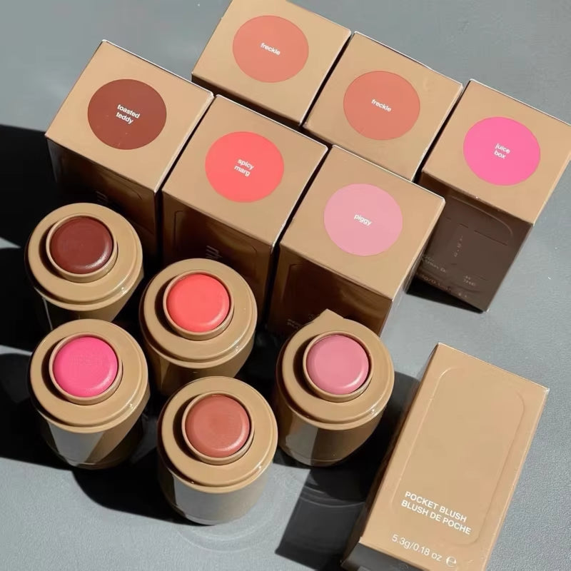 Magic Blush Stick 3-In-1 Cheek Lip Tinted Moistured Blush Stick Silky Brighten Blush Cream Blusher Cosmetics Tubes Matte Contour