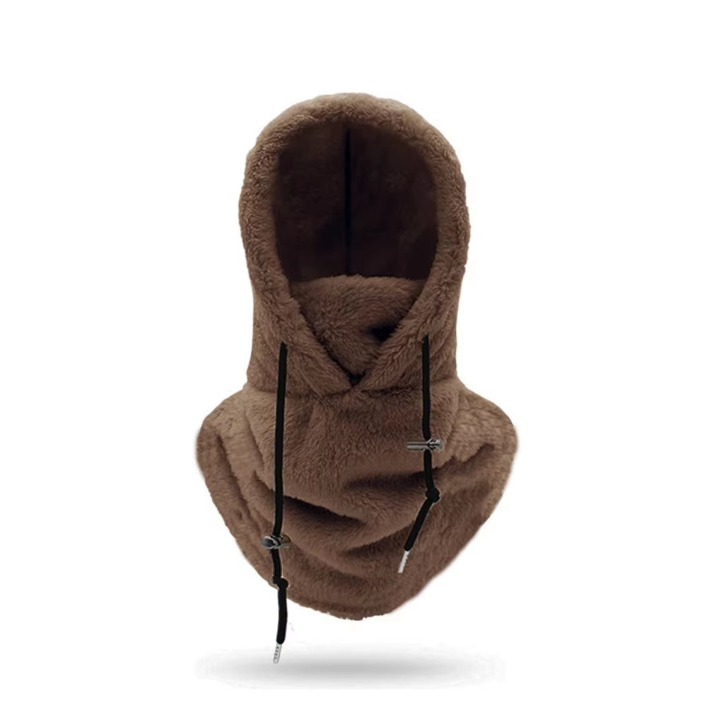 High Quality Arctic Velvet Sherpa Hood Ski Mask Adjustable 3 in 1 Warm Hood Warm Tool Thicken Neck Warm Hooded Men Women