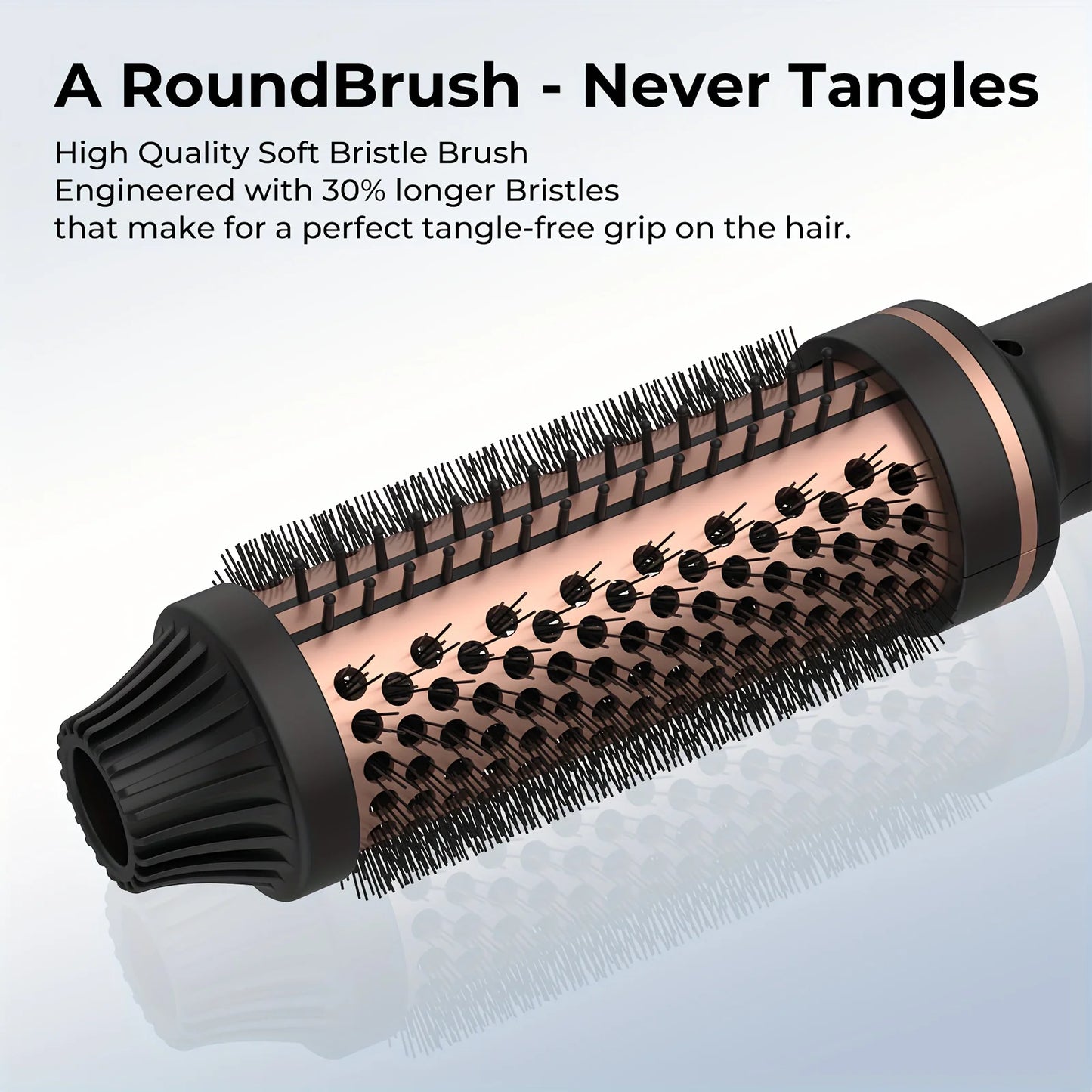 Wavy Thermal Brush, Hot Hair Brush, Blowout Dryer Brush Ionic Heated round Brush for Natural Curls Dual Voltage Thermal round Brush, Easy to Use Hair Styling Tool for Women & Girls