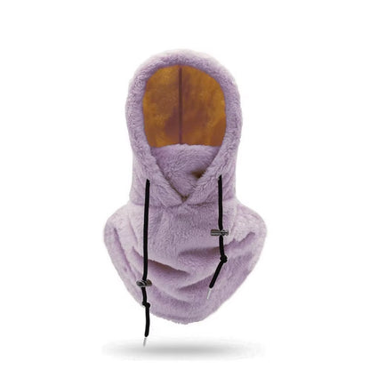 High Quality Arctic Velvet Sherpa Hood Ski Mask Adjustable 3 in 1 Warm Hood Warm Tool Thicken Neck Warm Hooded Men Women