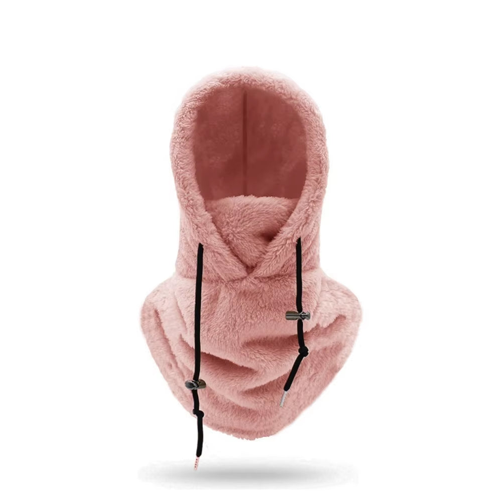 High Quality Arctic Velvet Sherpa Hood Ski Mask Adjustable 3 in 1 Warm Hood Warm Tool Thicken Neck Warm Hooded Men Women