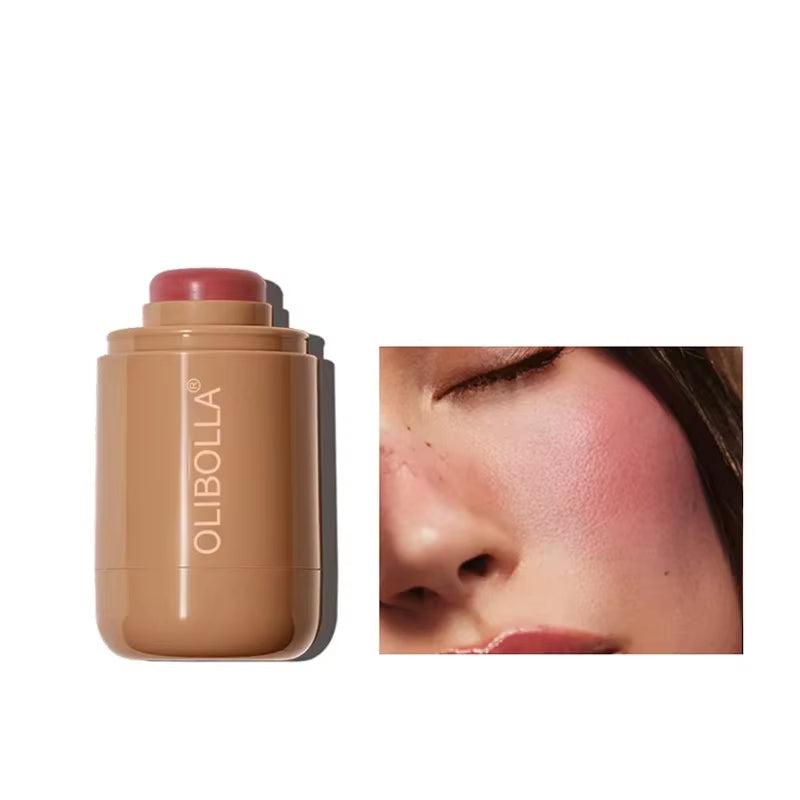 Magic Blush Stick 3-In-1 Cheek Lip Tinted Moistured Blush Stick Silky Brighten Blush Cream Blusher Cosmetics Tubes Matte Contour