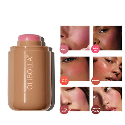 Magic Blush Stick 3-In-1 Cheek Lip Tinted Moistured Blush Stick Silky Brighten Blush Cream Blusher Cosmetics Tubes Matte Contour