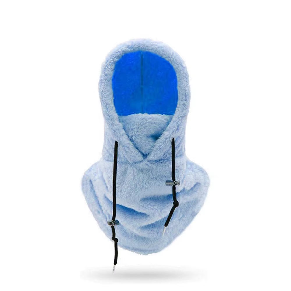 High Quality Arctic Velvet Sherpa Hood Ski Mask Adjustable 3 in 1 Warm Hood Warm Tool Thicken Neck Warm Hooded Men Women