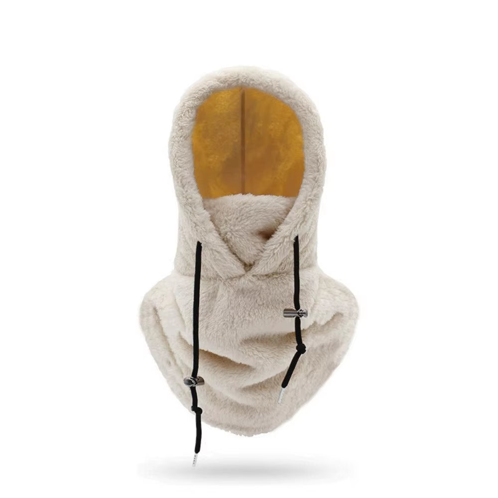 High Quality Arctic Velvet Sherpa Hood Ski Mask Adjustable 3 in 1 Warm Hood Warm Tool Thicken Neck Warm Hooded Men Women