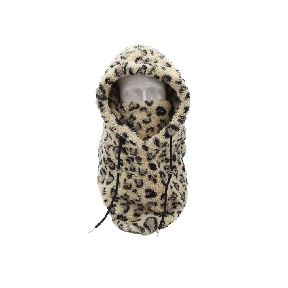 High Quality Arctic Velvet Sherpa Hood Ski Mask Adjustable 3 in 1 Warm Hood Warm Tool Thicken Neck Warm Hooded Men Women